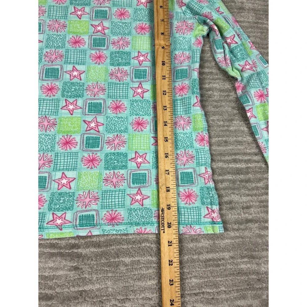 Cuddl Johns Pajama Set Girls M Multicolor Star Geometric Cotton Long Sleeve PJs